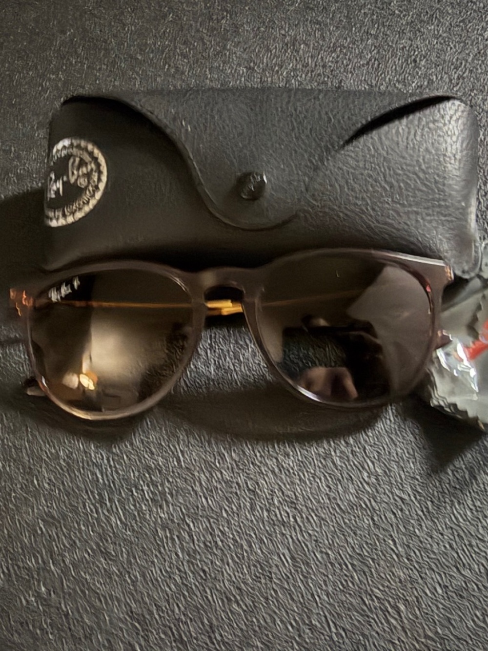 Ray-Ban Erika RB4171 Sunglasses 6639/13 Brown Purple Gradient 54mm + Case